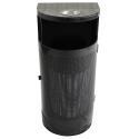 Papelera y cenicero de acero de pared para exterior - 29 L