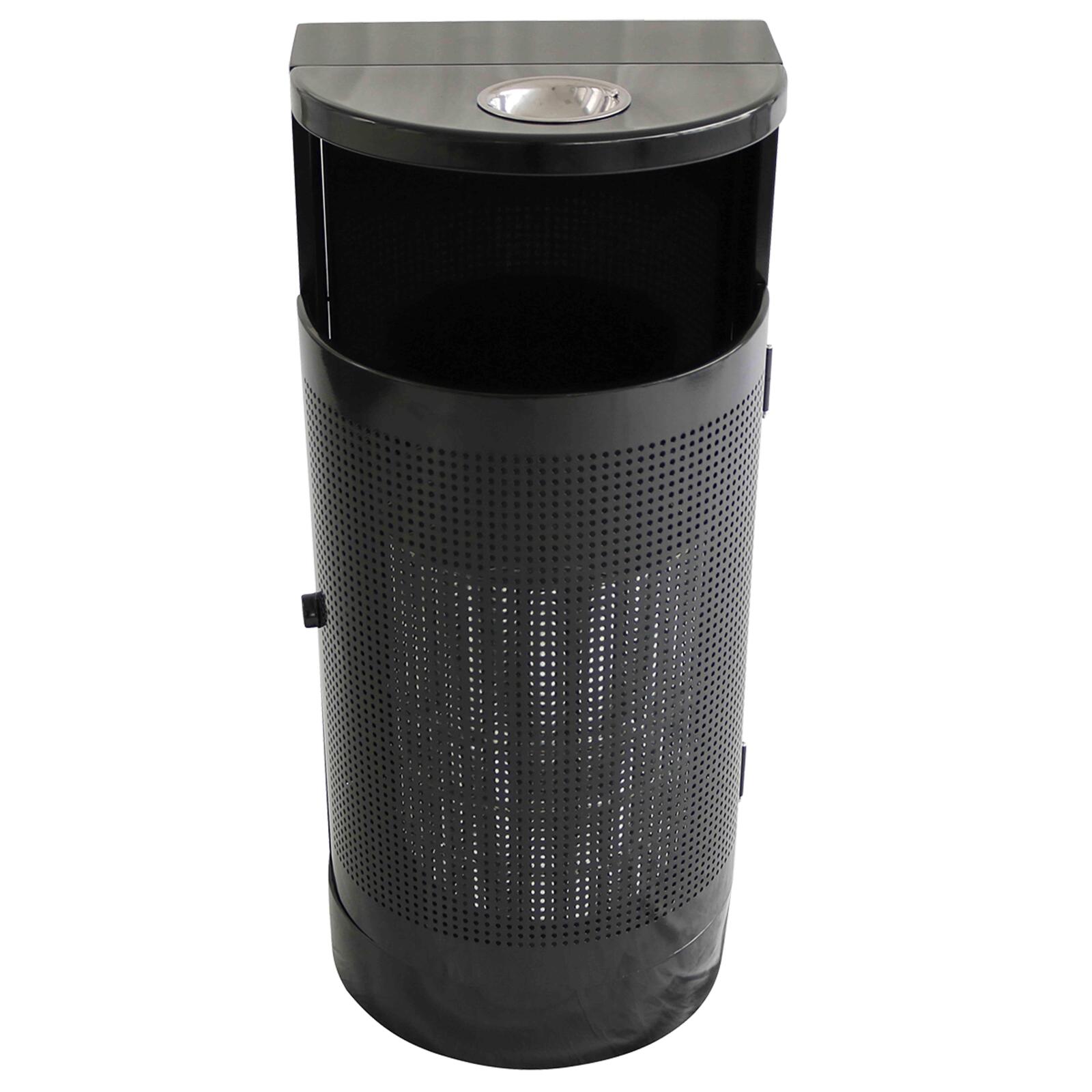 Papelera y cenicero de acero de pared para exterior - 29 L