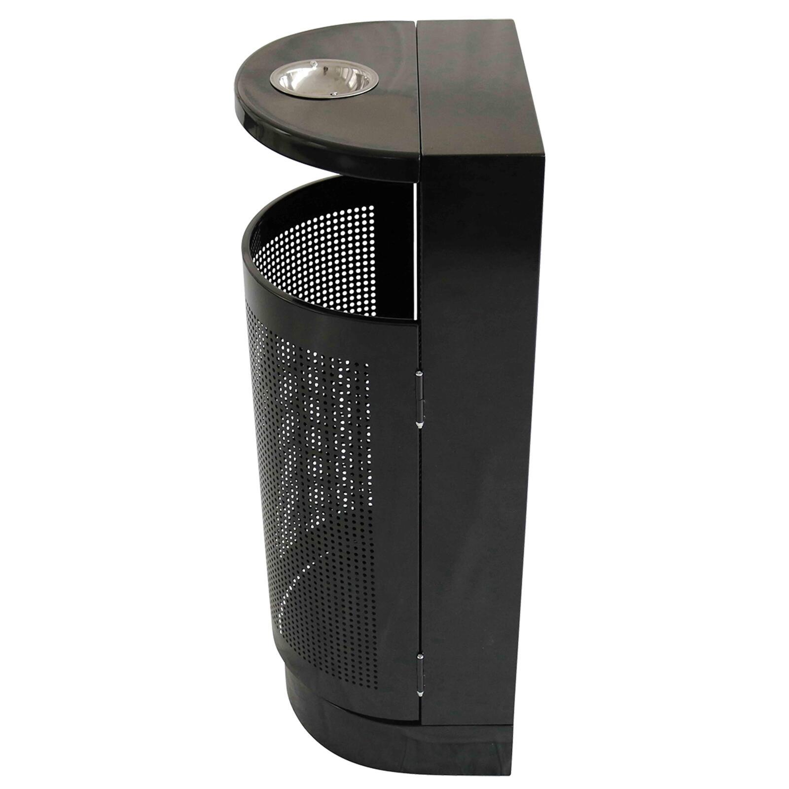 Papelera y cenicero de acero de pared para exterior - 29 L