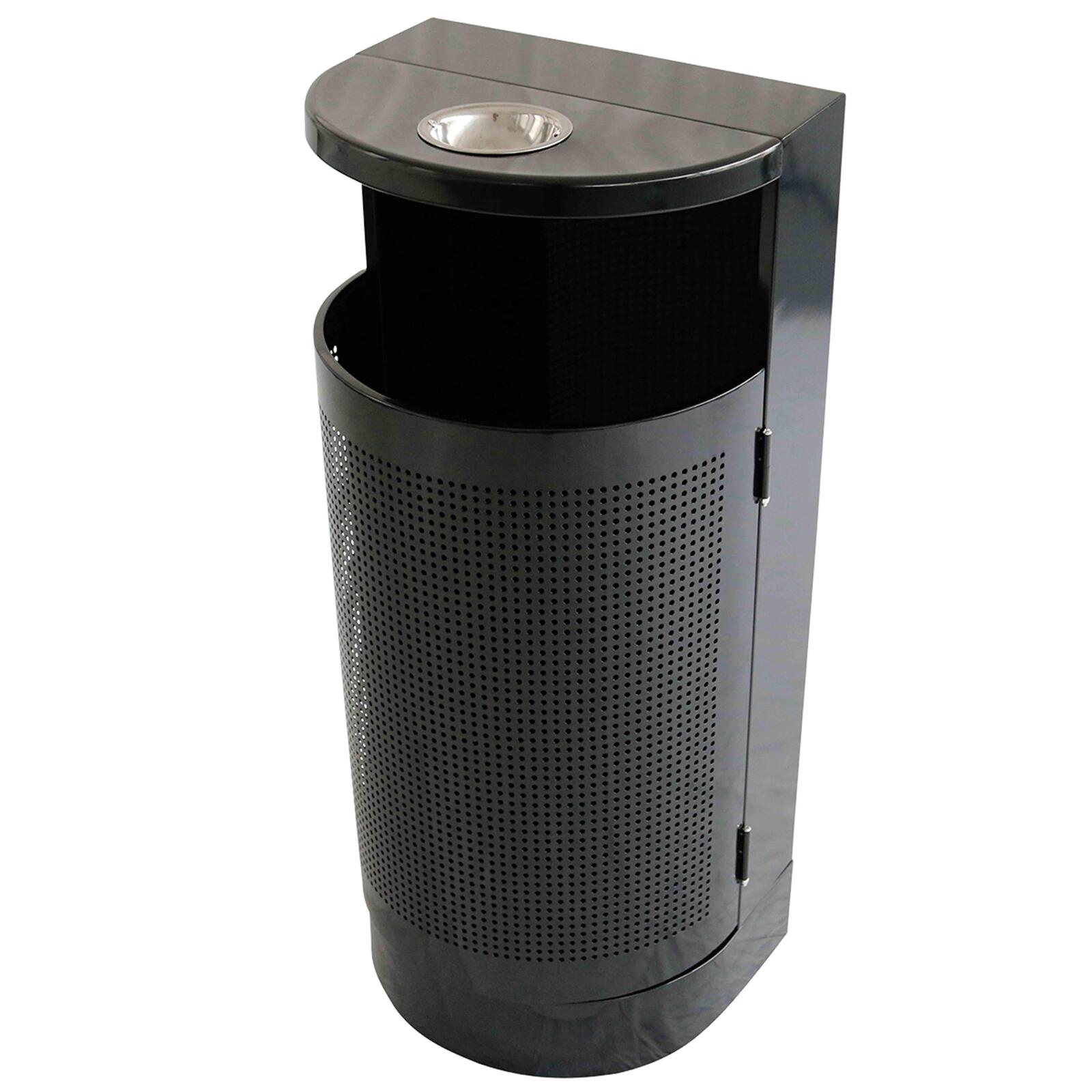 Papelera y cenicero de acero de pared para exterior - 29 L Papelera y cenicero de acero de pared para exterior - 29 L