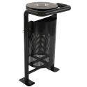 Cubo de basura exterior con patas y cenicero - 30L