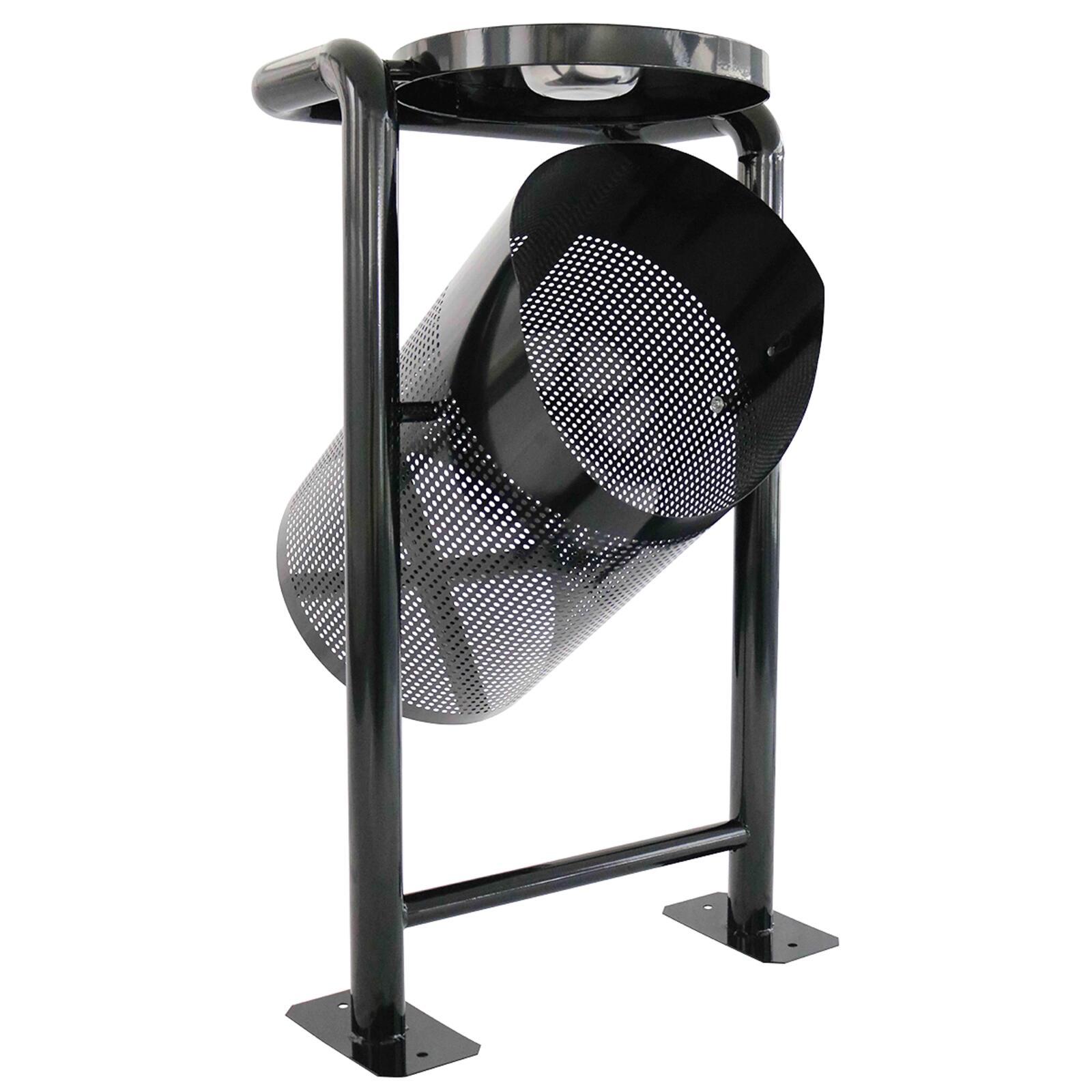Cubo de basura exterior con patas y cenicero - 30L