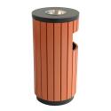 Cubo de basura exterior con cenicero - 29 L