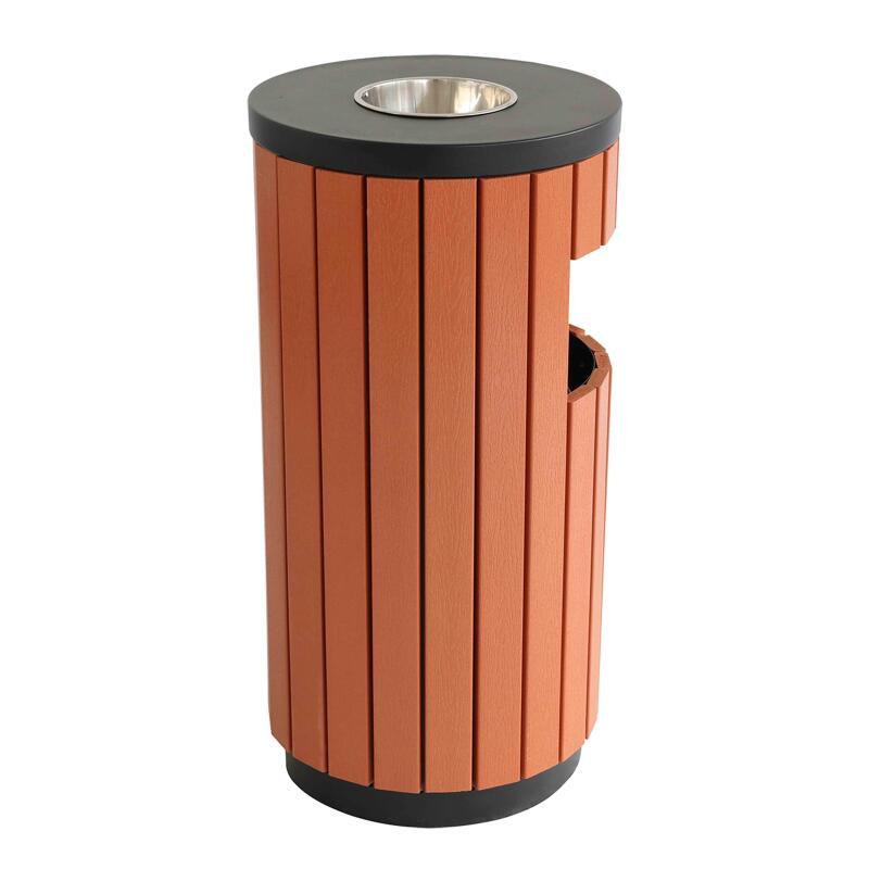 Cubo de basura exterior con cenicero - 29 L