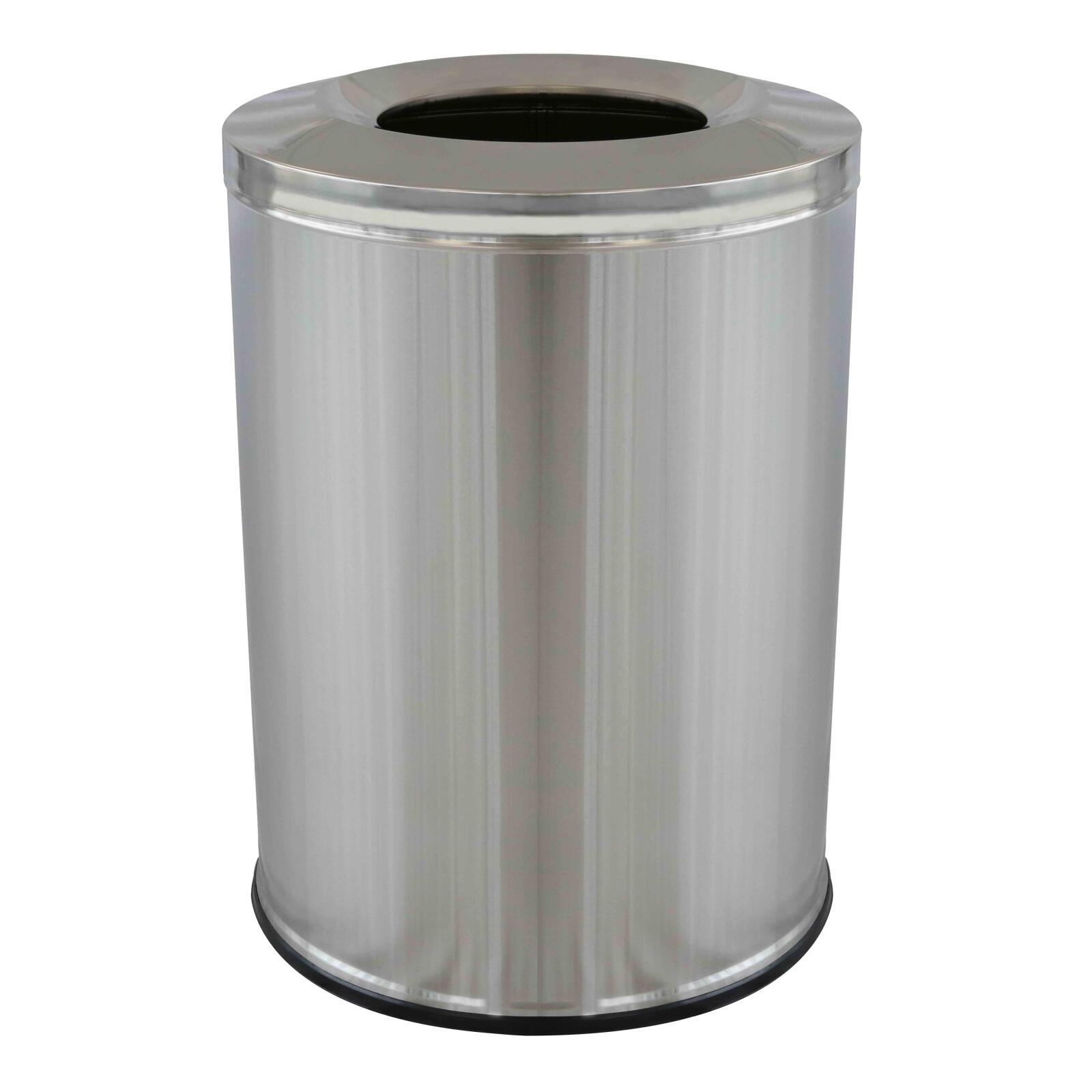 Cubo de basura redondo de acero inoxidable - 240 L Cubo de basura redondo de acero inoxidable - 240 L