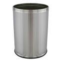 Cubo de basura redondo de acero inoxidable - 240 L