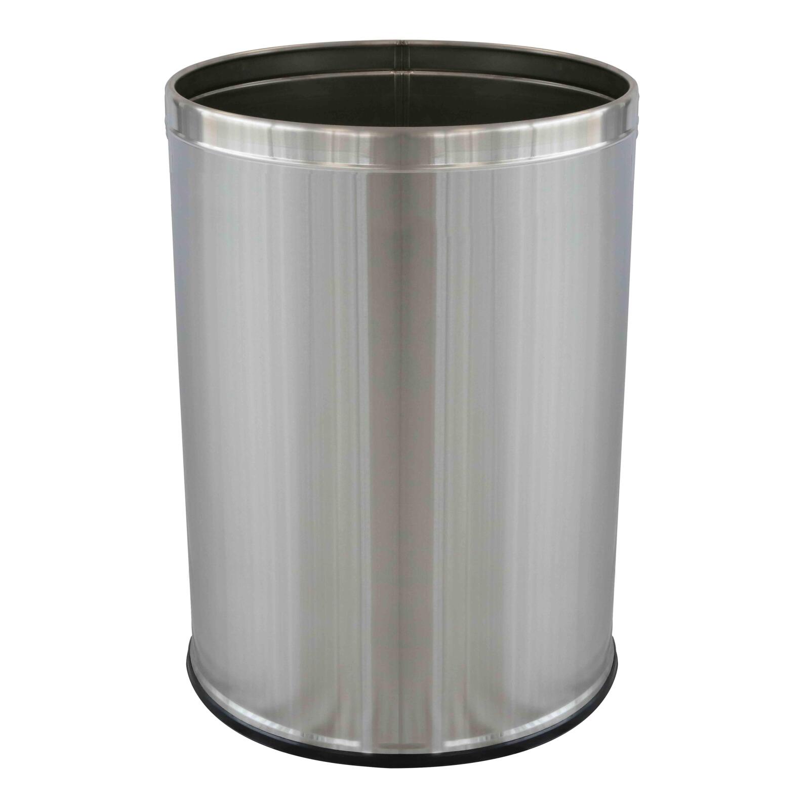 Cubo de basura redondo de acero inoxidable - 240 L