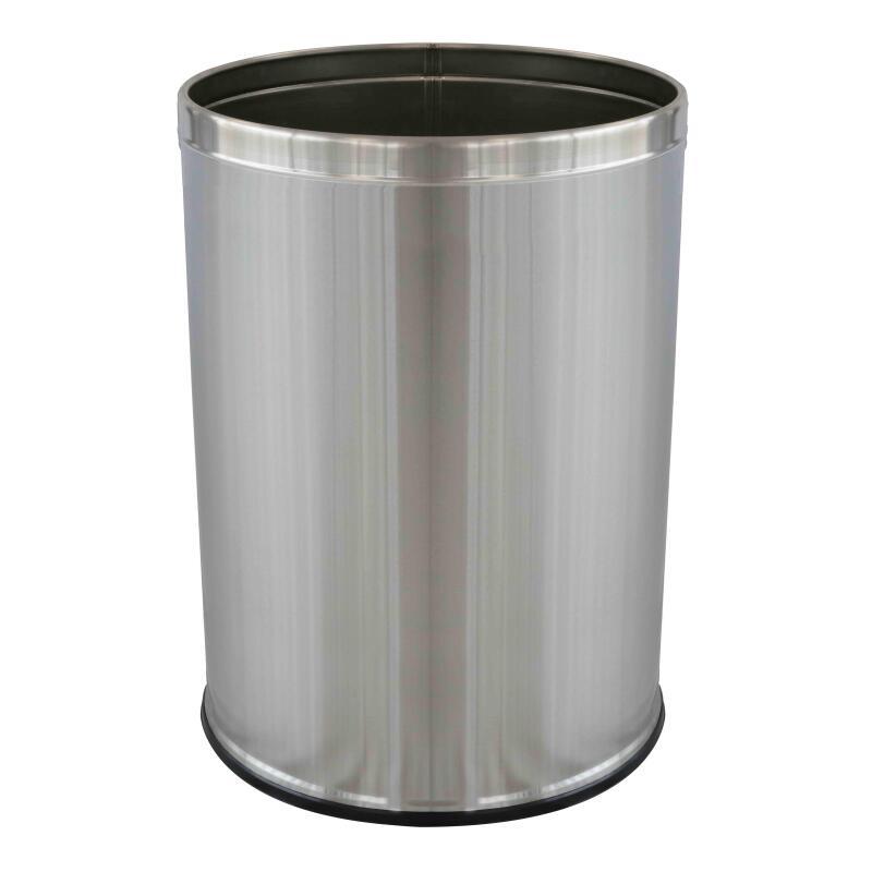 Cubo de basura redondo de acero inoxidable - 240 L