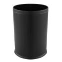 Papelera redonda de acero negro mate 240 L