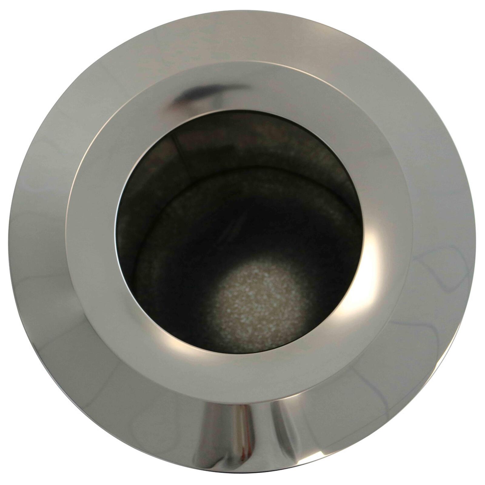 Papelera redonda de acero negro mate 240 L