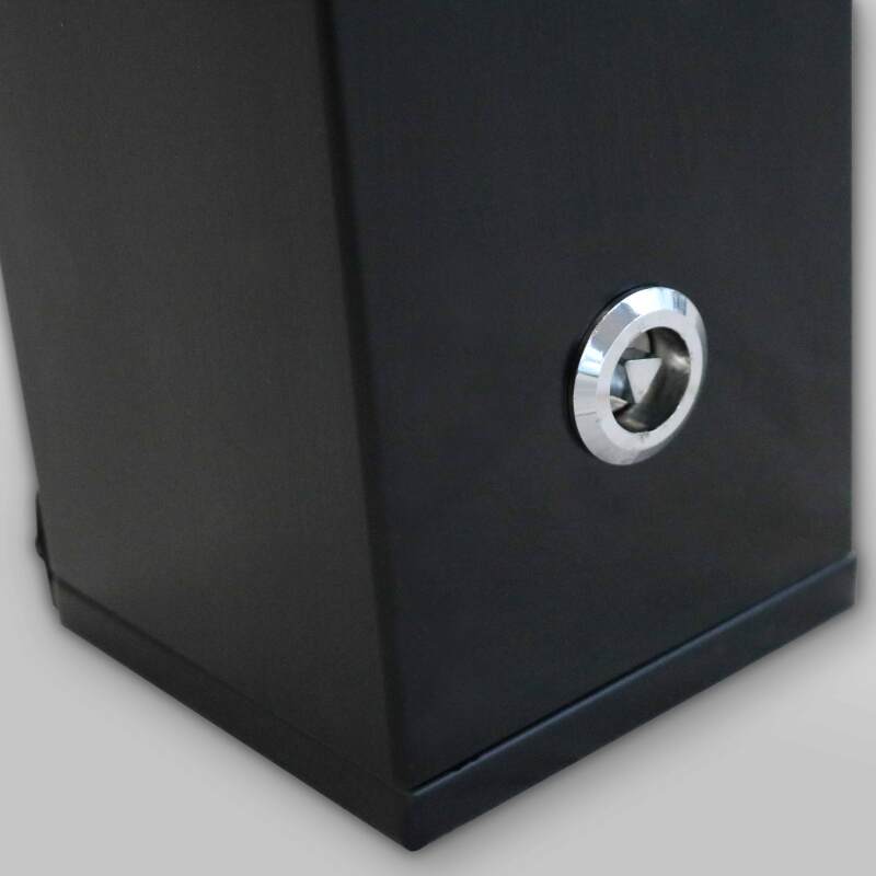 Cenicero de pared para exterior en acero negro