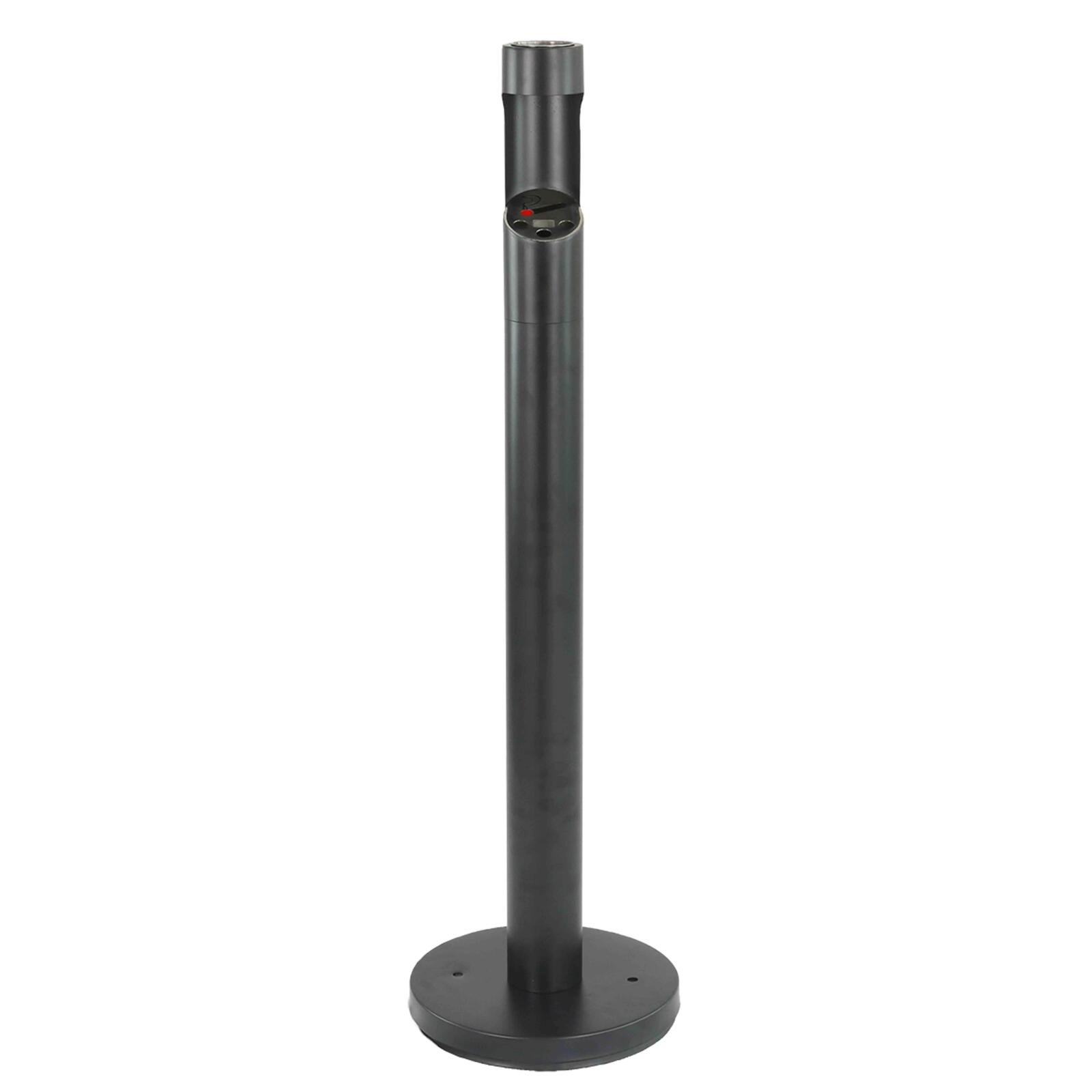 Cenicero de exterior para fijar al suelo negro