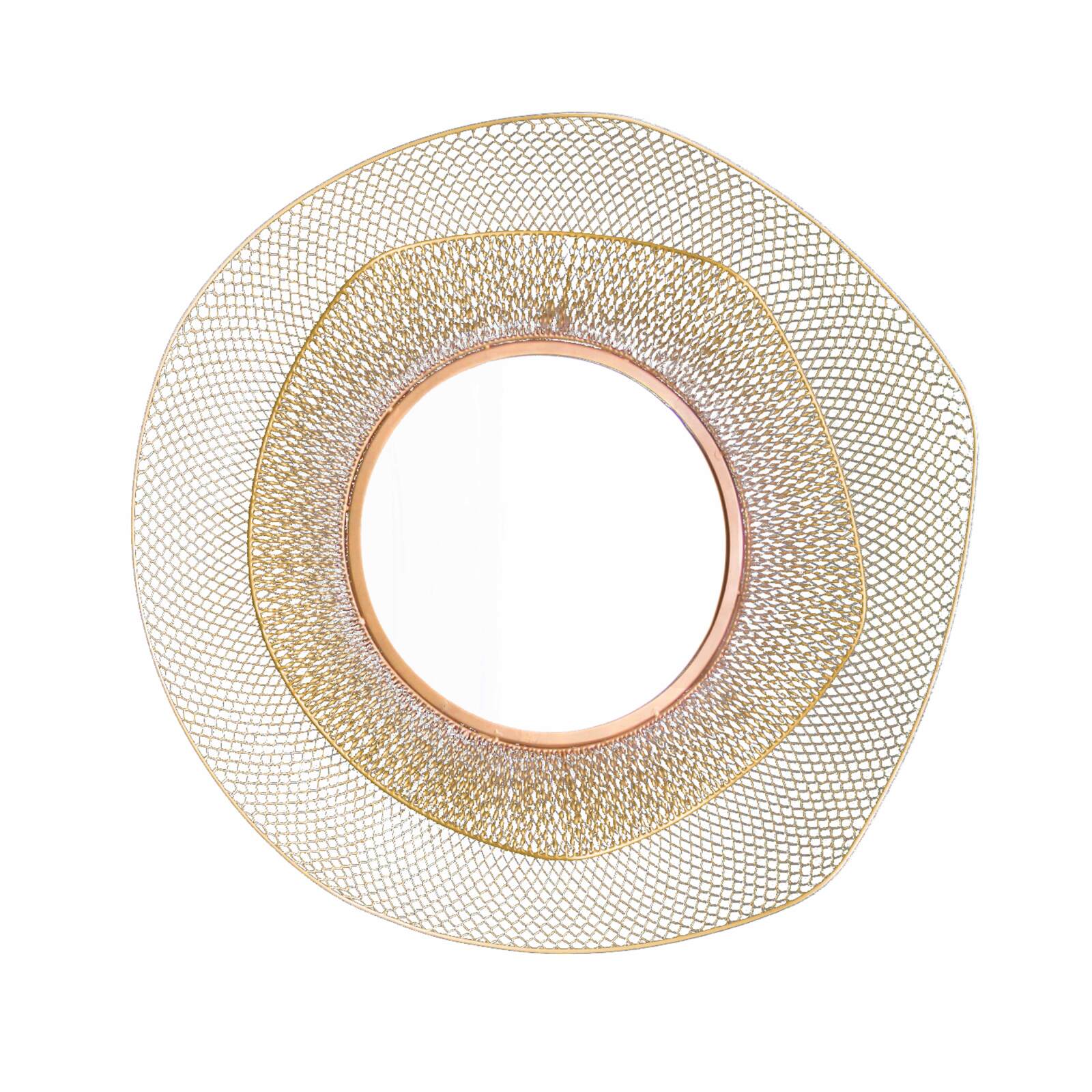 Espejo de metal con forma orgánica