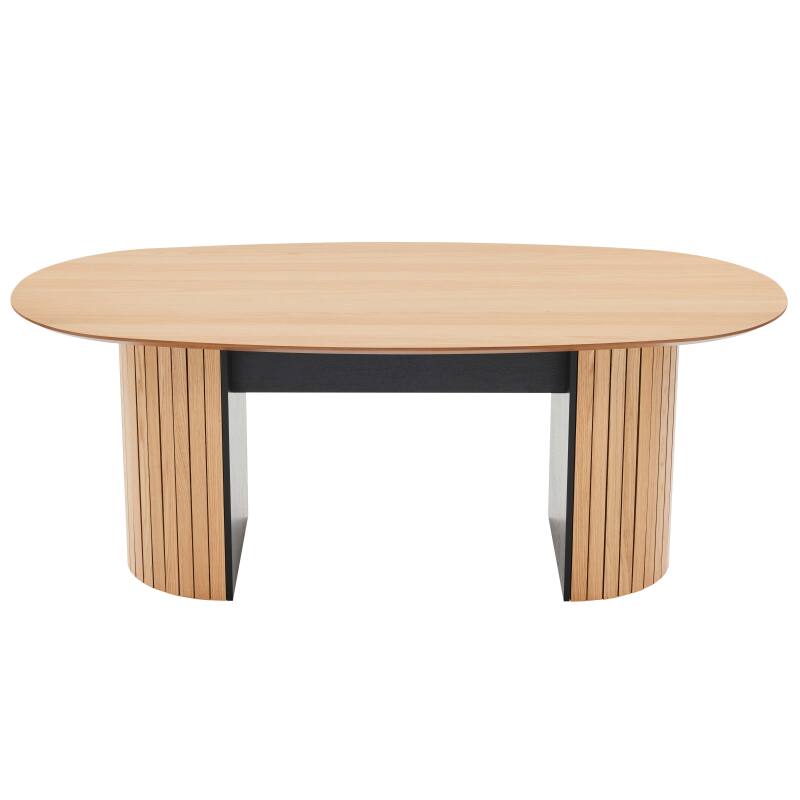 Mesa de comedor con tapa de MDF chapado en roble FSC® para 10 personas