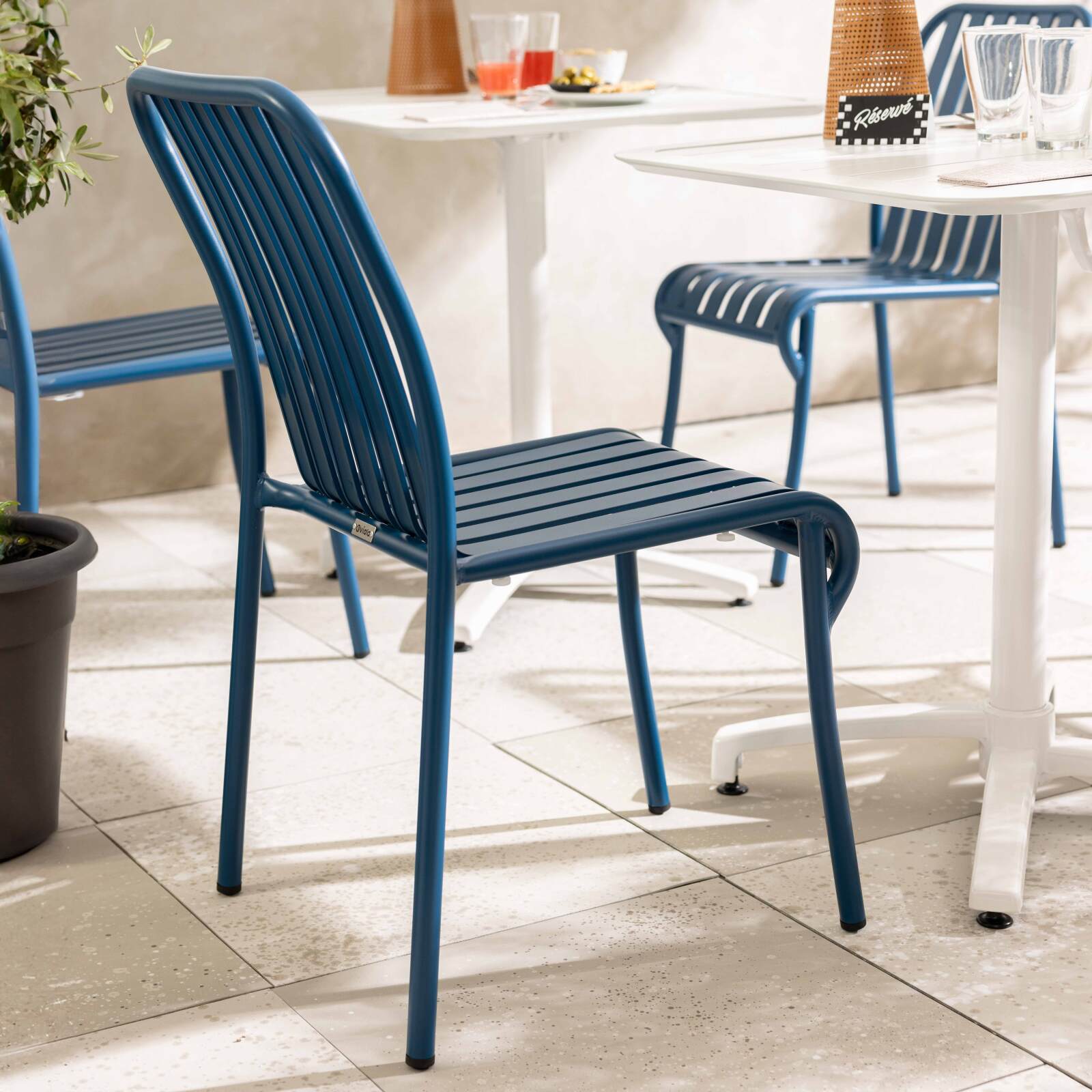 Silla de jardín de diseño de aluminio