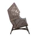 Sillón de jardín Egg sobre base de acero y ratán 142 cm