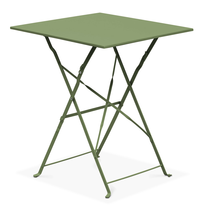Mesa de jardín bistró cuadrada 60 x 60 cm plegable