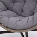 Sillón de jardín Egg sobre base de acero y ratán 142 cm
