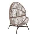 Sillón de jardín Egg sobre base de acero y ratán 142 cm