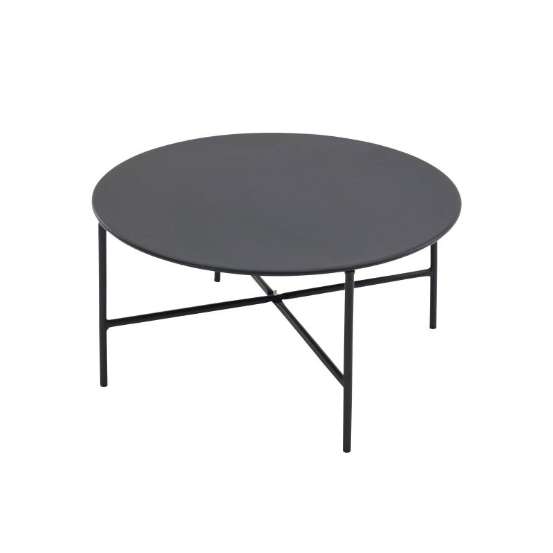 Mueble de jardín metálico de 4 plazas con 1 sofá, 2 sillones y mesa de centro.