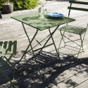 Mesa de jardín bistró cuadrada 60 x 60 cm plegable