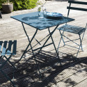 Mesa de jardín bistró cuadrada 60 x 60 cm plegable
