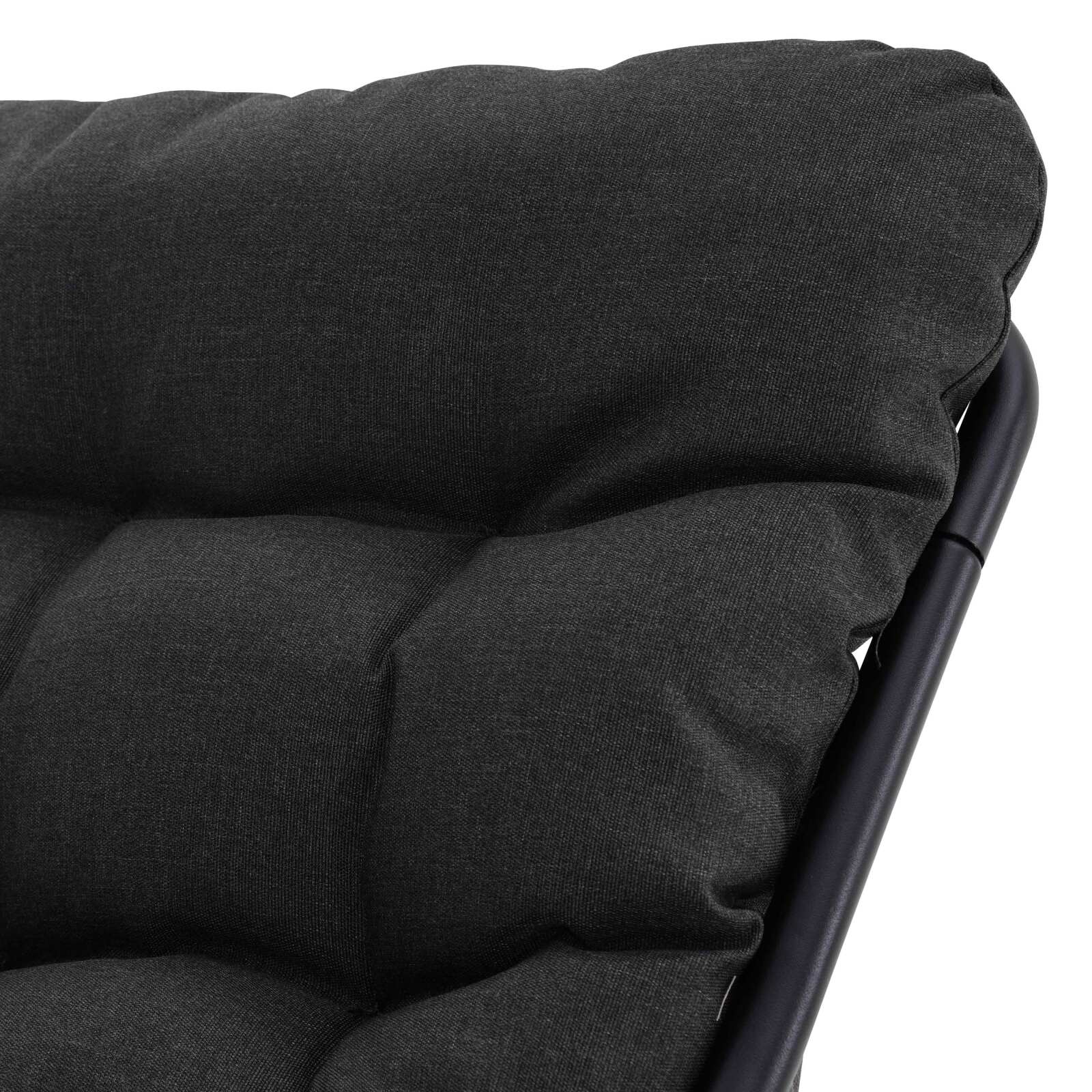 Mueble de jardín metálico de 4 plazas con 1 sofá, 2 sillones y mesa de centro.