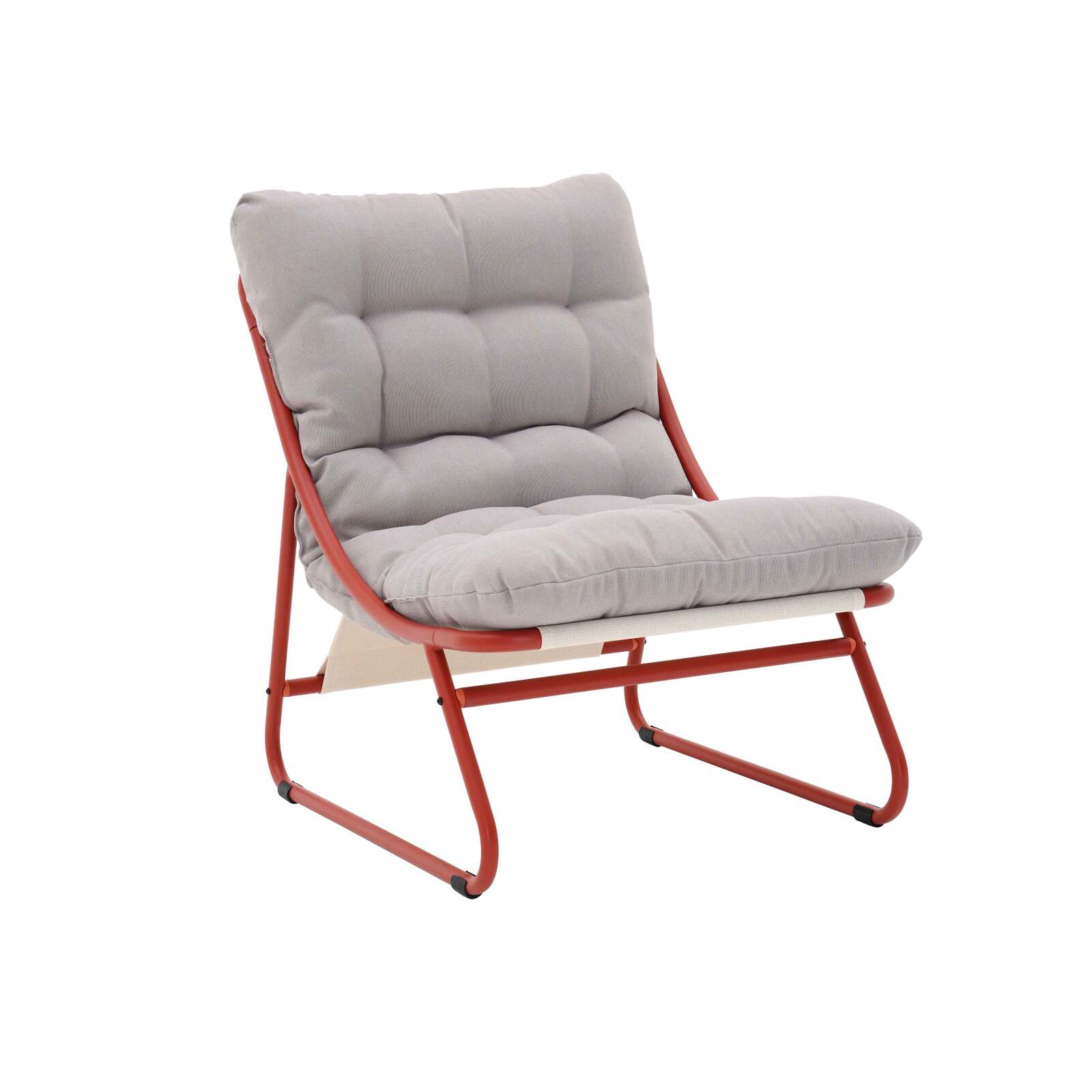 Mueble de jardín metálico de 4 plazas con 1 sofá, 2 sillones y mesa de centro.