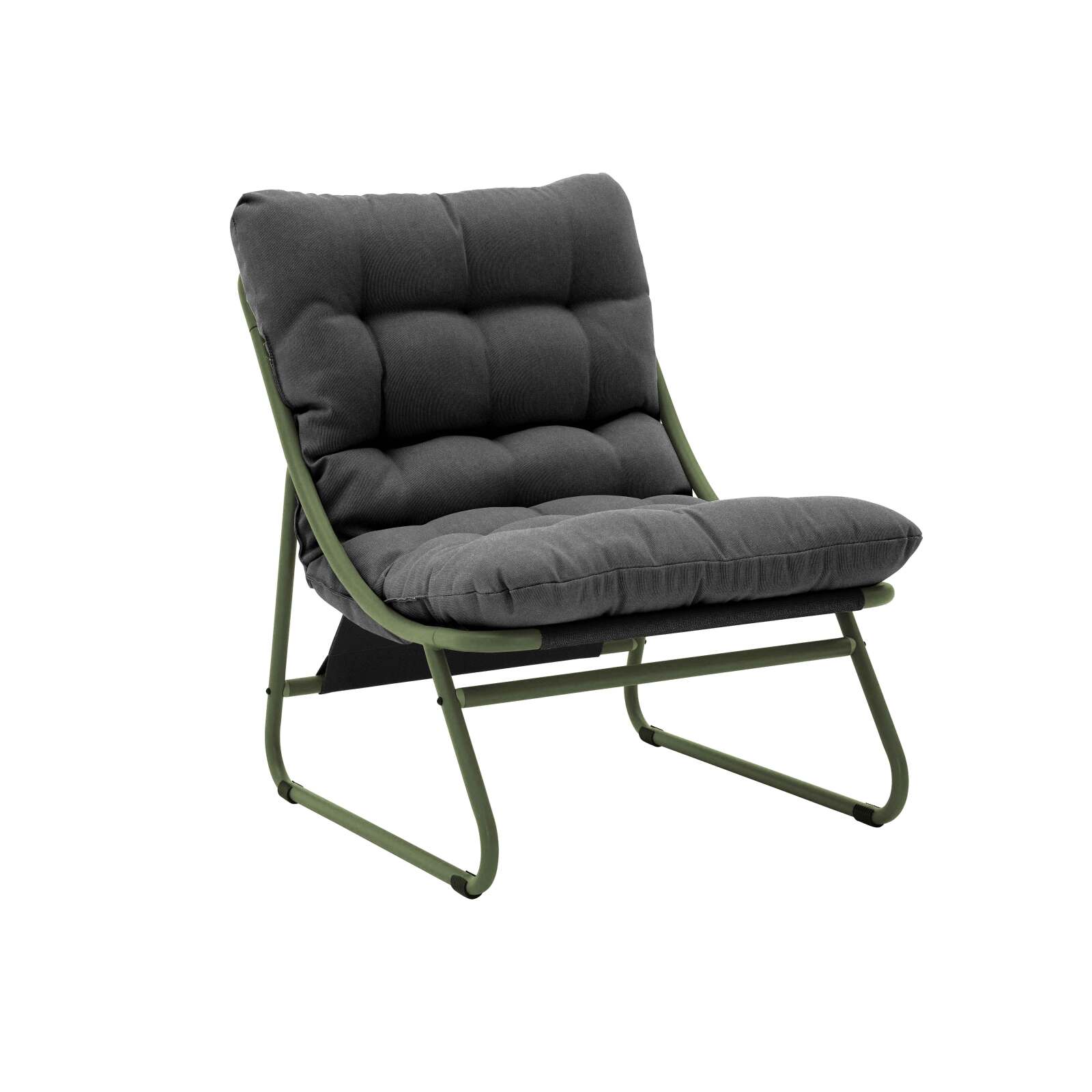 Mueble de jardín metálico de 4 plazas con 1 sofá, 2 sillones y mesa de centro.