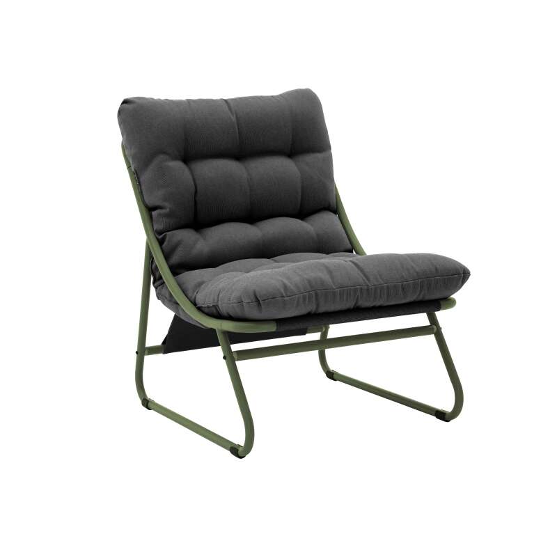 Mueble de jardín metálico de 4 plazas con 1 sofá, 2 sillones y mesa de centro.