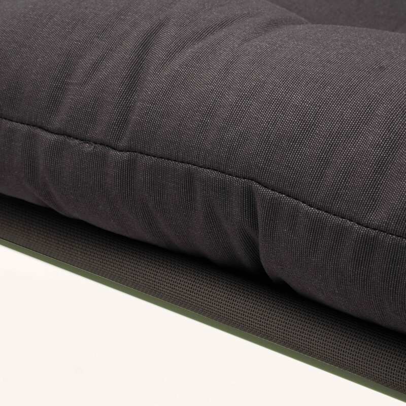 Mueble de jardín metálico de 4 plazas con 1 sofá, 2 sillones y mesa de centro.