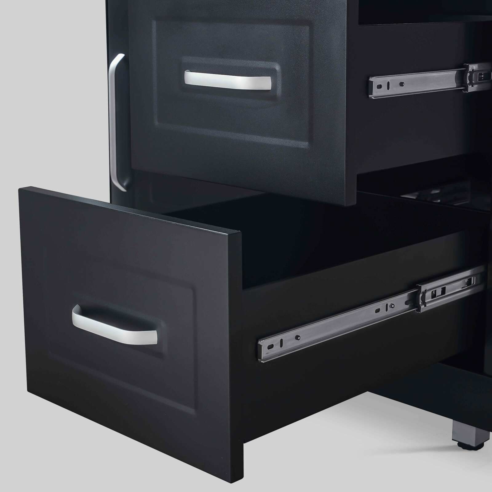 Cocina exterior de acero de 3 elementos con barbacoa.