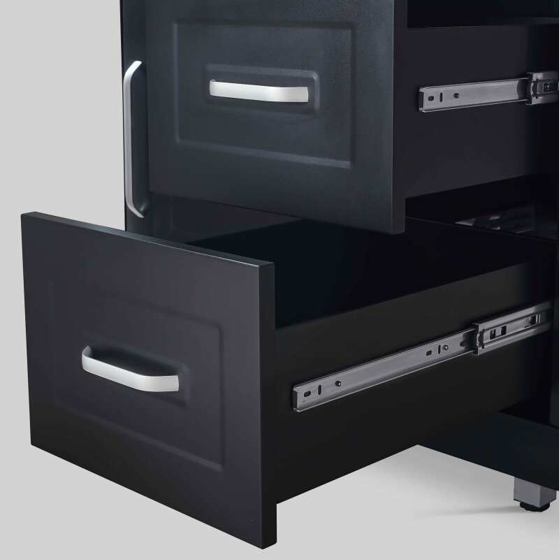 Cocina exterior de acero de 3 elementos con barbacoa.