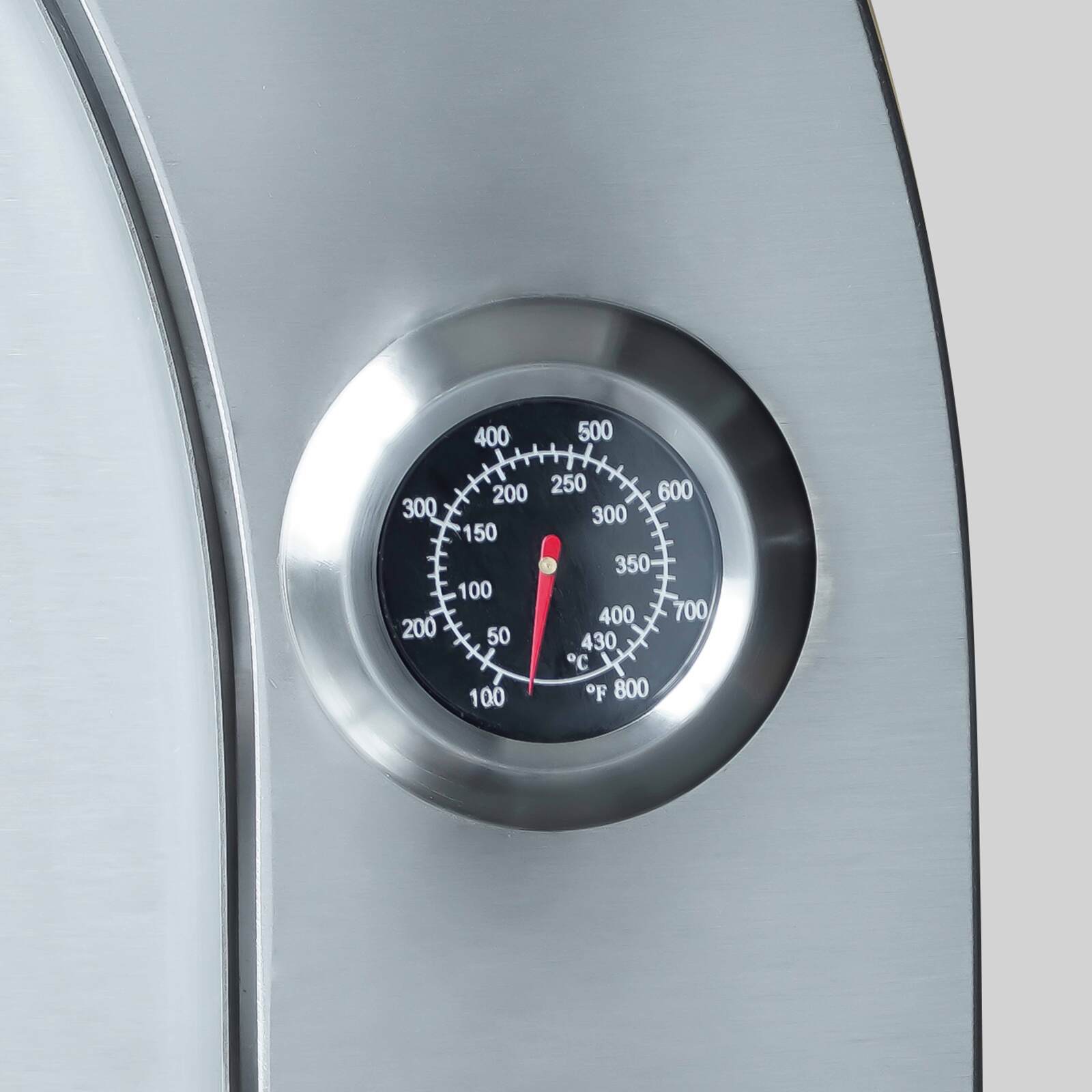 Cocina exterior de acero de 3 elementos con horno para pizzas