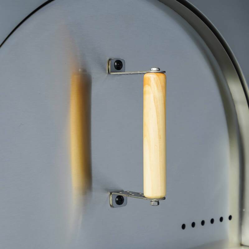 Cocina exterior de acero de 3 elementos con horno para pizzas