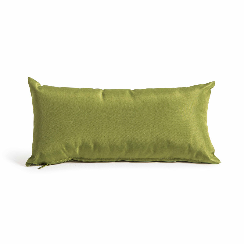 Lote de 2 pequeños cojines rectangulares lisos de exterior con funda extraíble 40 x 20 cm
