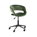 Silla de oficina de terciopelo con ruedas.