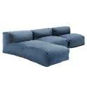 Mobiliario de jardín modular con 2 sillones y 1 chaise longue. 