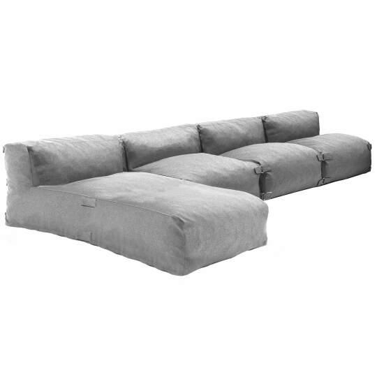 Mobiliario de jardín modular con 3 sillones y 1 chaise longue.