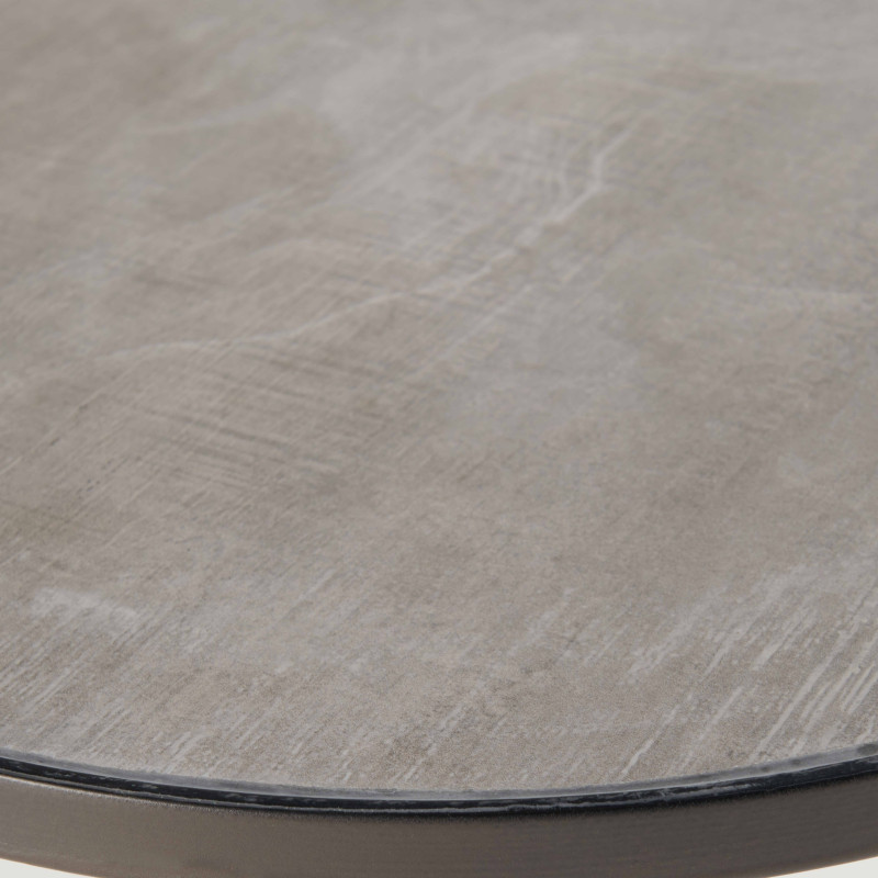 Mesa de centro redonda con efecto hormigón Ø 45 cm