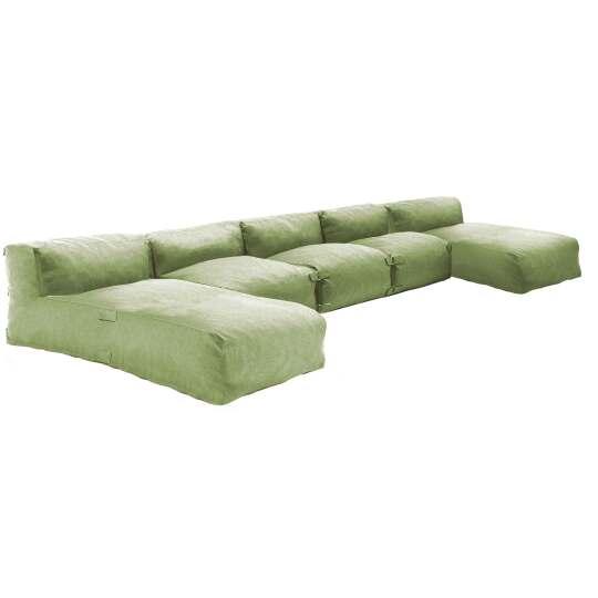 Mobiliario de jardín modular con 3 sillones y 2 tumbonas.