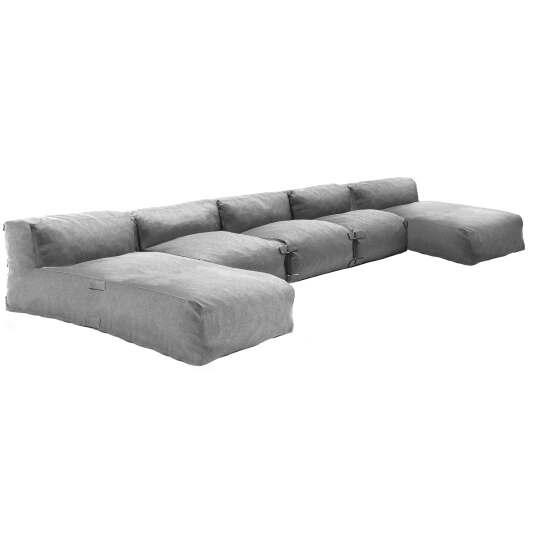 Mobiliario de jardín modular con 3 sillones y 2 tumbonas.