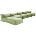 Mobiliario de jardín modular con 4 sillones y 1 chaise longue. 