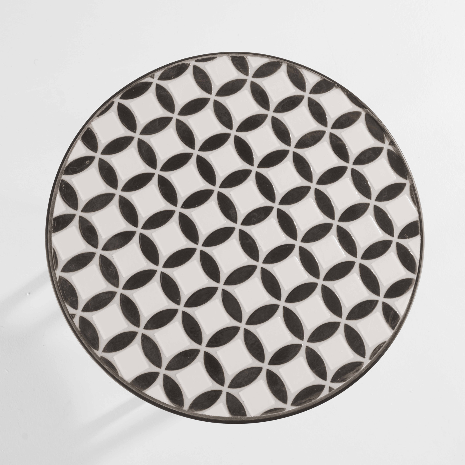 Mesa de centro redonda con motivo de mosaico Ø 45 cm