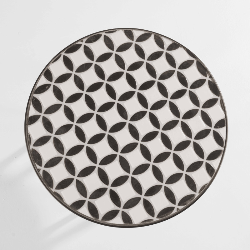 Mesa de centro redonda con motivo de mosaico Ø 45 cm (5/7)
