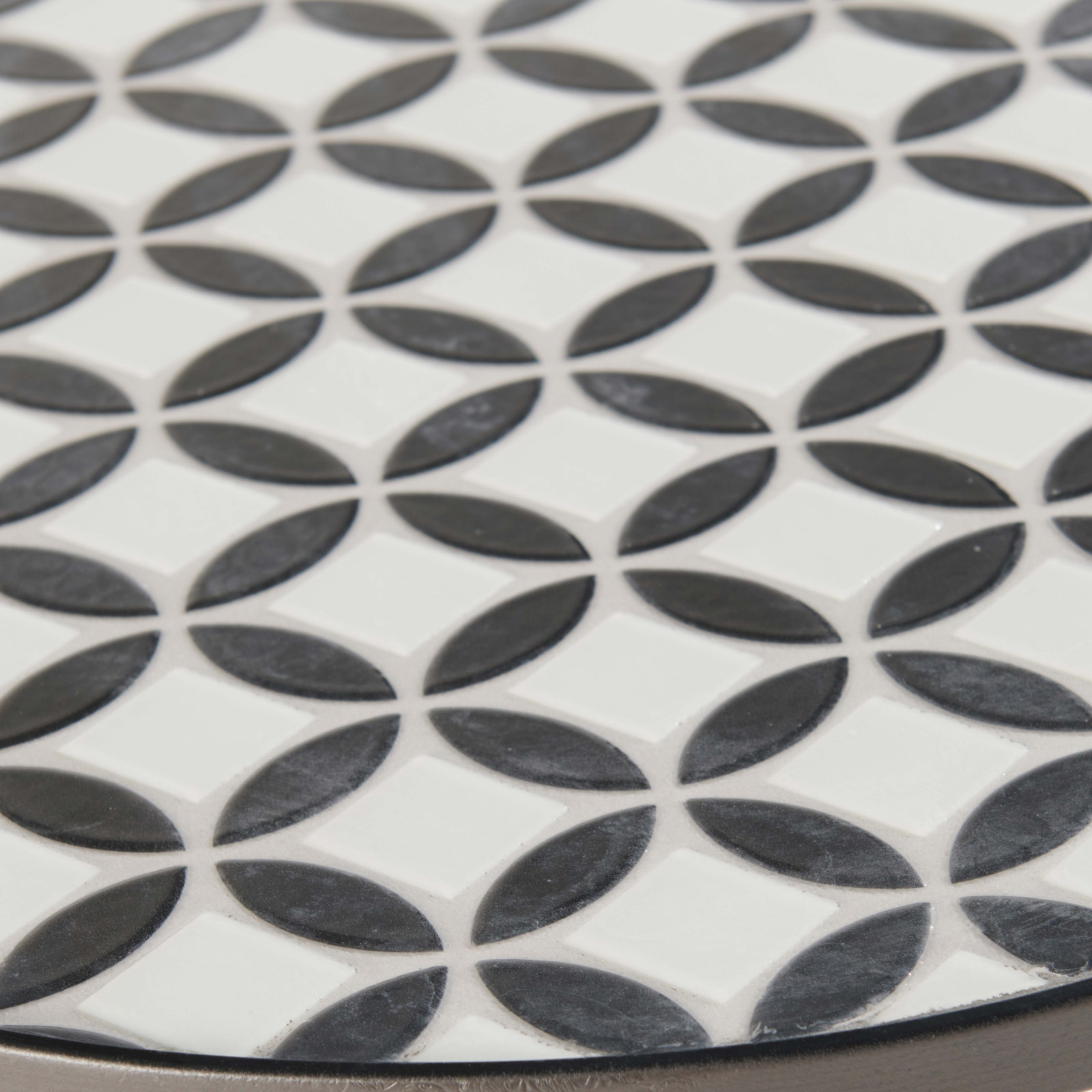 Mesa de centro redonda con motivo de mosaico Ø 45 cm