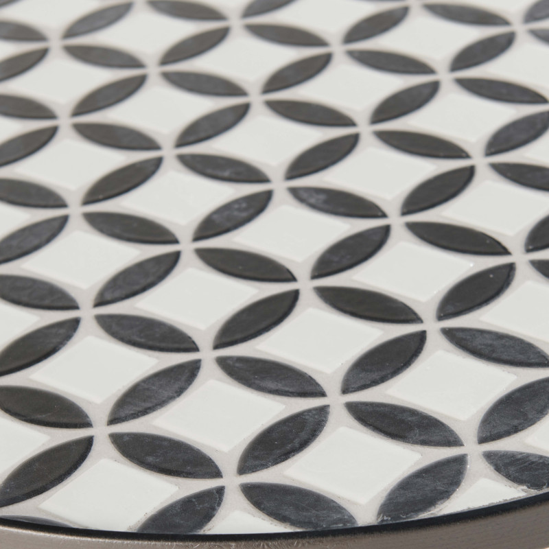 Mesa de centro redonda con motivo de mosaico Ø 45 cm (4/7)