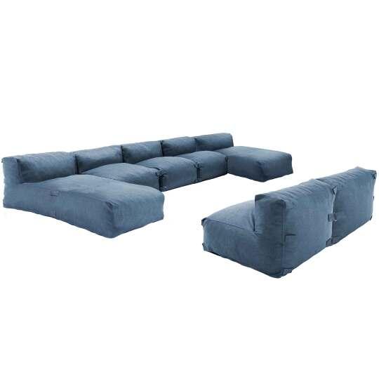 Sofá modular de exterior para 7 personas con 5 sillones y 2 chaise longue | Oviala