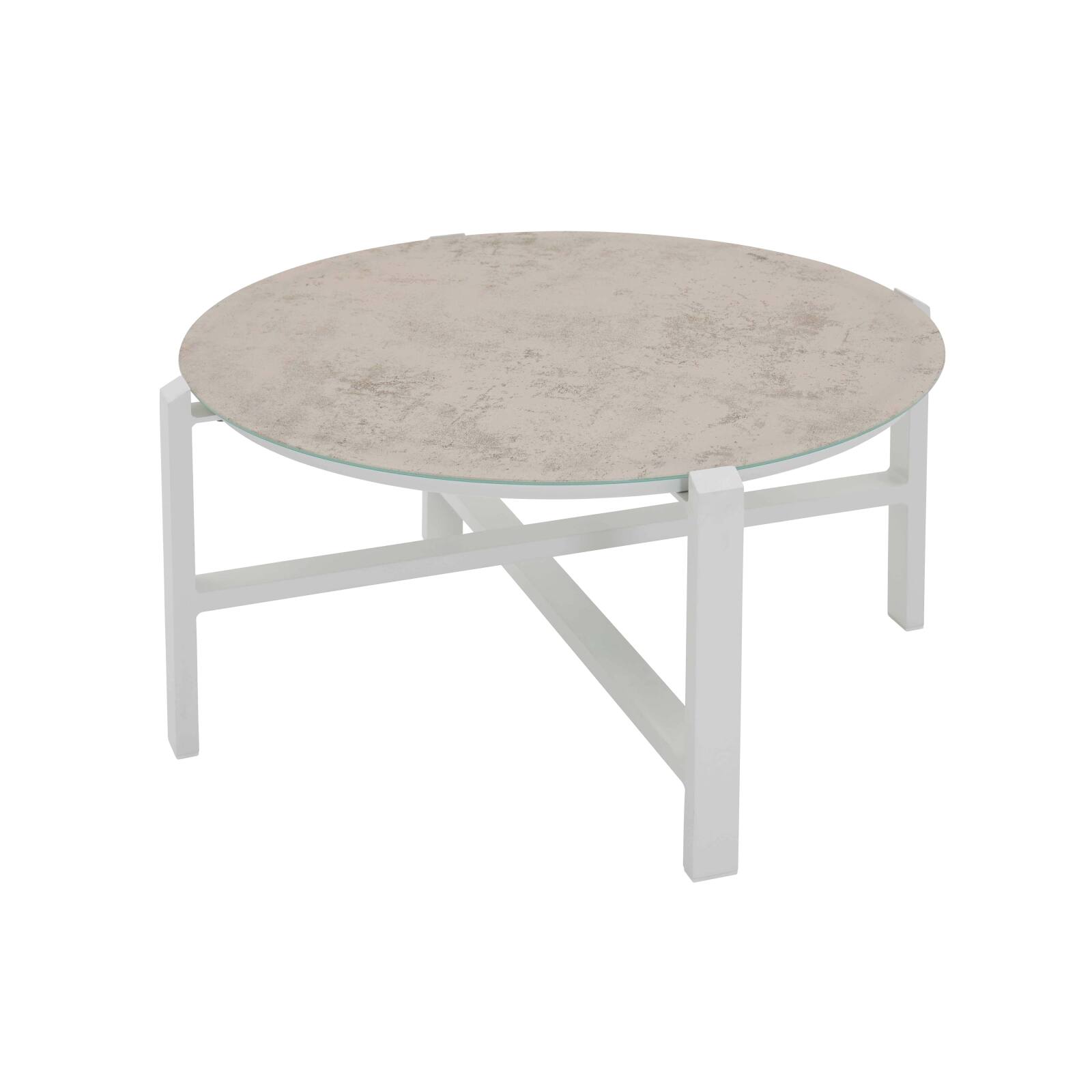 Mueble de jardín de aluminio de 4 plazas con 1 sofá, 2 sillones y mesa de centro