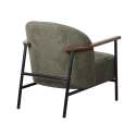Sillón relax en acero, madera y tela